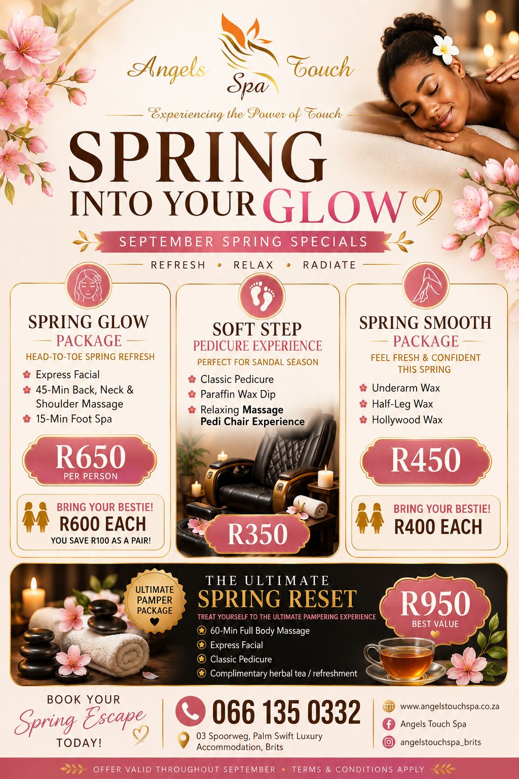 Angels Touch Spa September Spring Specials